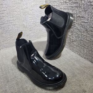 Dr Martens Youth Size 3Y US Black Patent Leather Chelsea Boots 32976 J